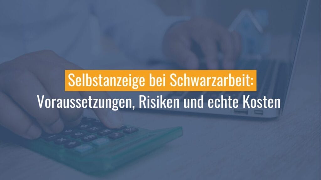 Selbstanzeige und Schwarzarbeit Titelbild