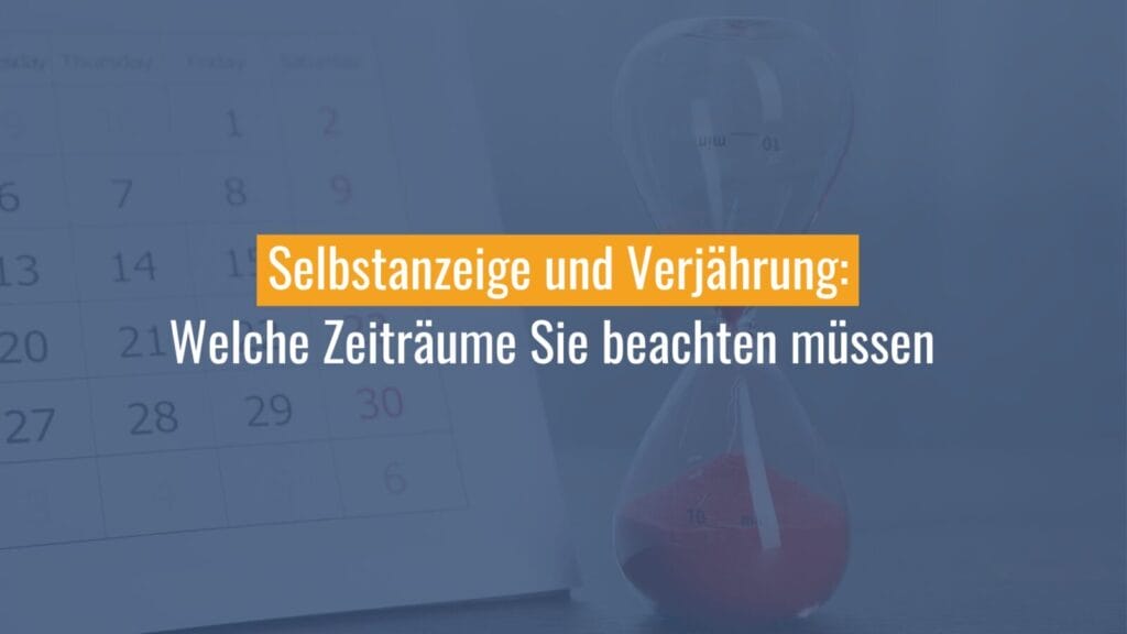 Kalender und Sanduhr mit Text zu Verjährungsfristen
