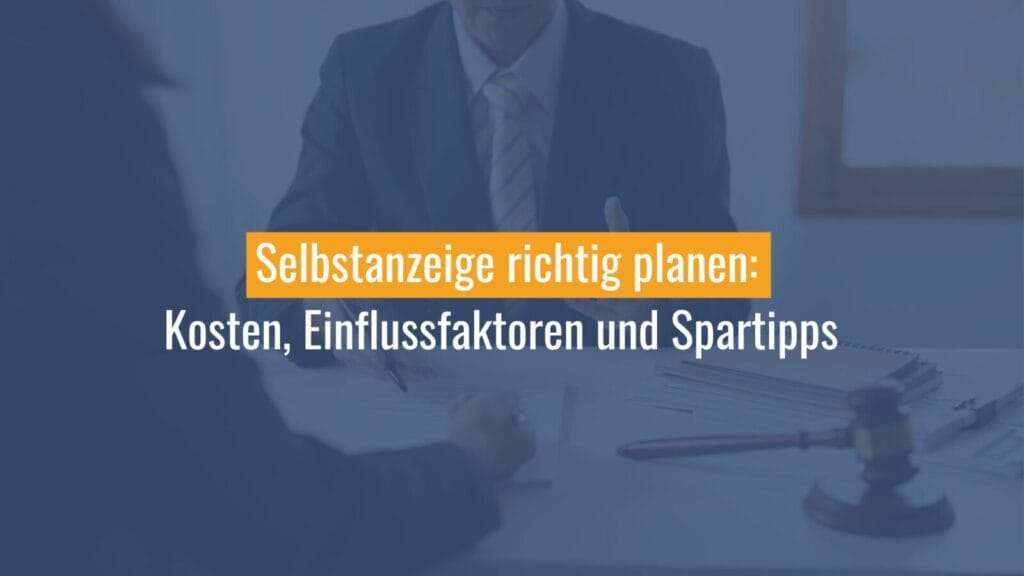 Rechtsberatung zur Selbstanzeige mit Richterhammer