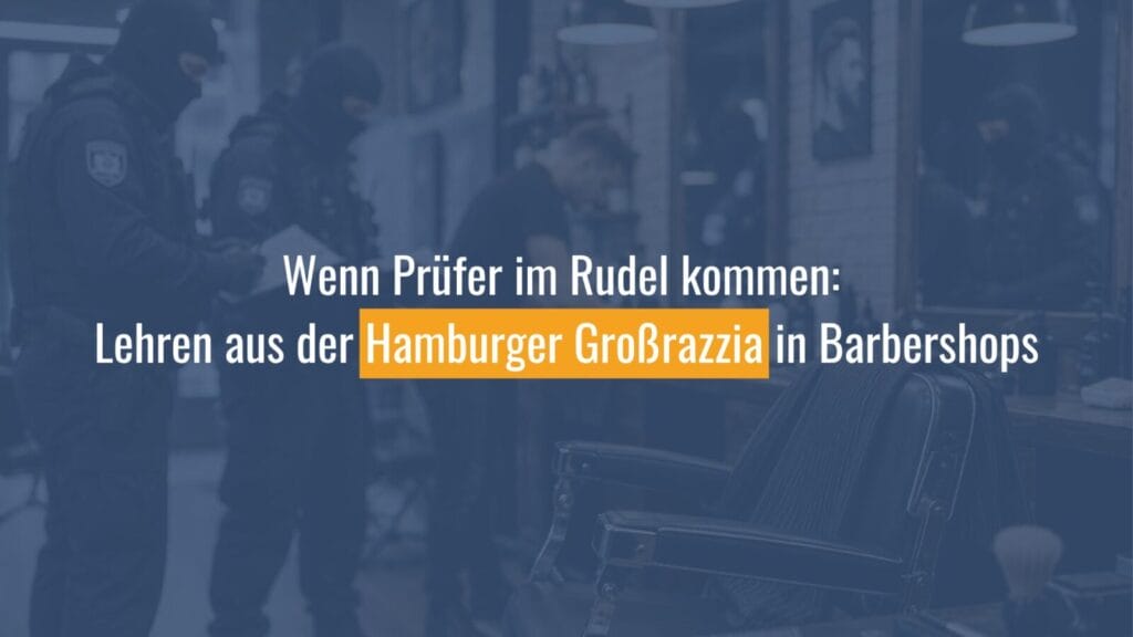 Polizeikontrolle in einem Barbershop in Hamburg